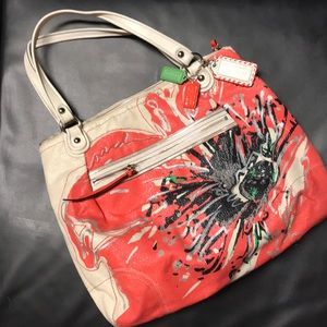 Coach Limited Edition Placed Flower Glam Bag